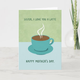 Cartão do Dia das Mães Sweet Teal Cup