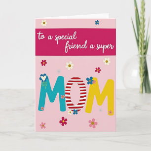 Cartão do Dia das Mães Teal Bloom