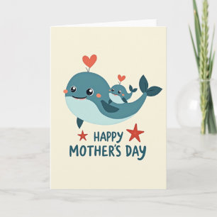 Cartão do Dia das Mães Teal Marine
