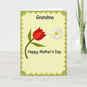 Cartão do Dia das Mães Tulip Grandma