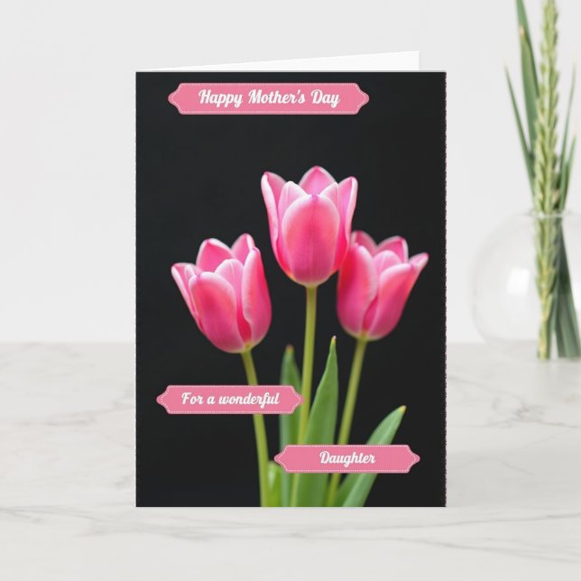 Cartão do Dia das Mães Tulipa Radiante (Frente)