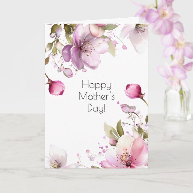 Cartão do Dia das Mães Vintage Rose (Orquídea)