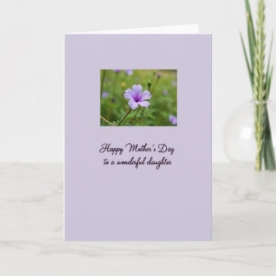 Cartão do Dia das Mães Violeta Florido