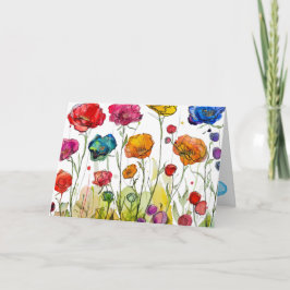 Cartão do Dia das Mães Vivid Poppy Panorama