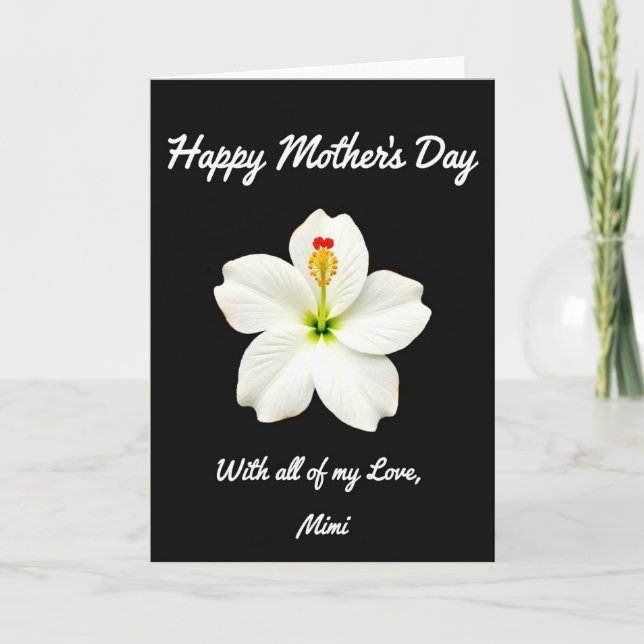 Cartão do Dia das Mães White Bloom Amor (Frente)