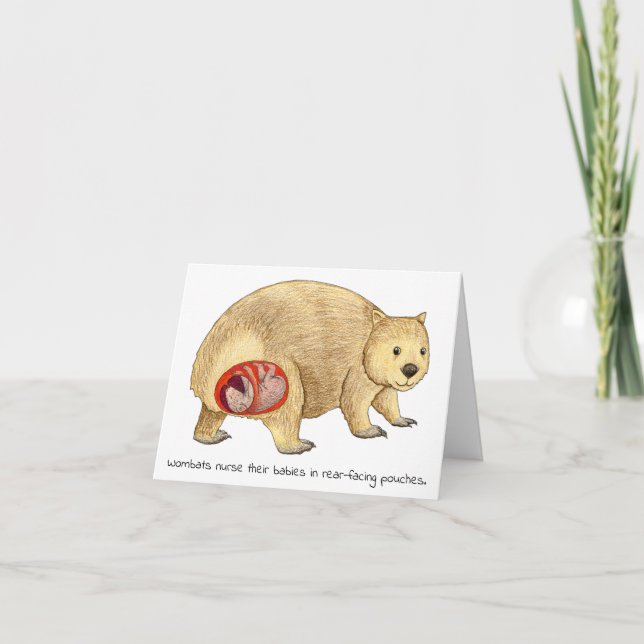Cartão do Dia das Mães Wombat (Frente)