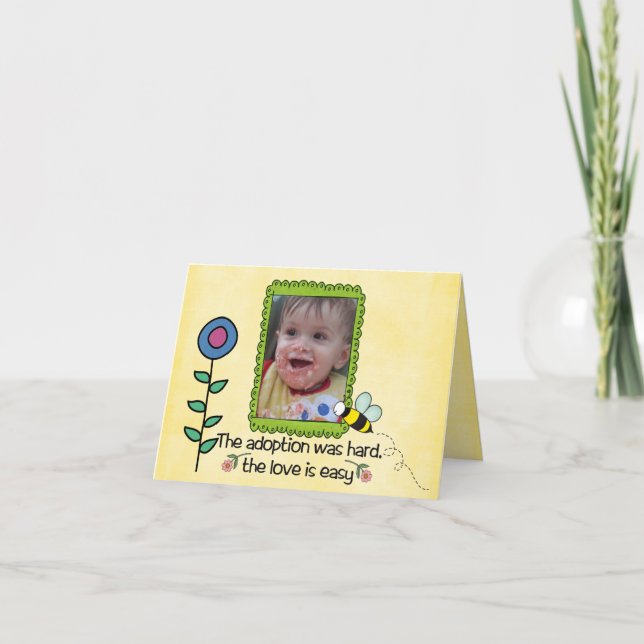 cartão do dia de adoção (Frente)