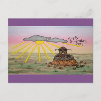 Cartão do dia de Groundhog, dia de Groundhog