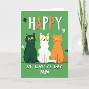 Cartão do Dia de St Catty Papai Gato