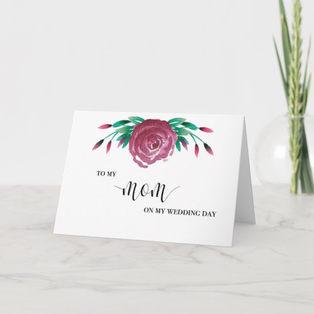 Cartão do Dia do Casamento Para Minha Mãe (Frente)