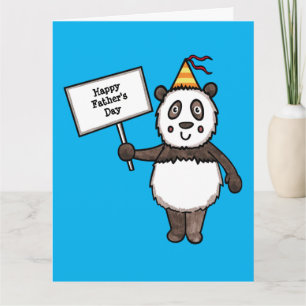 Cartão do Dia do Pai da Festa do Panda Personaliza
