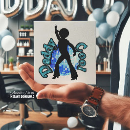 Cartão do Dia do Pai Dança Disco Papa Legal