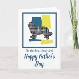 Cartão do Dia do Pai do Cão Terra Nova TriColorido