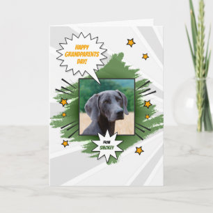 Cartão do Dia dos Avós Cachorros com a Foto de Pet
