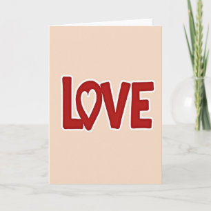 Cartão do Dia dos Namorados com Coração de Amor Ve