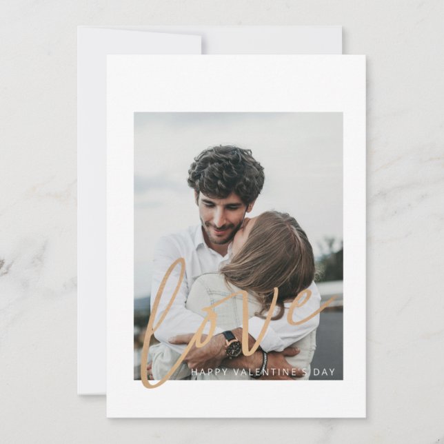 Cartão do Dia dos Namorados com Foto e Caligrafia  (Frente)