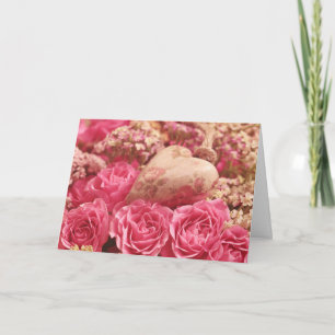 Cartão do Dia dos Namorados com Rosas Florais