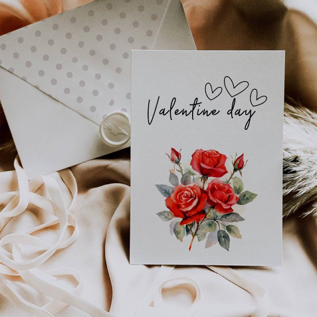 Cartão do Dia dos Namorados Fofo e Feliz (Cute Happy Valentine's Day Card)