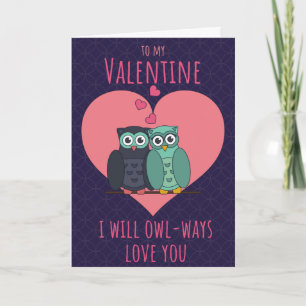 Cartão do Dia dos Namorados Owl-ways Love You