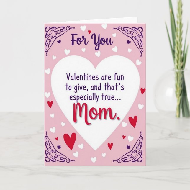 Cartão do Dia dos Namorados para a Mamãe (Frente)