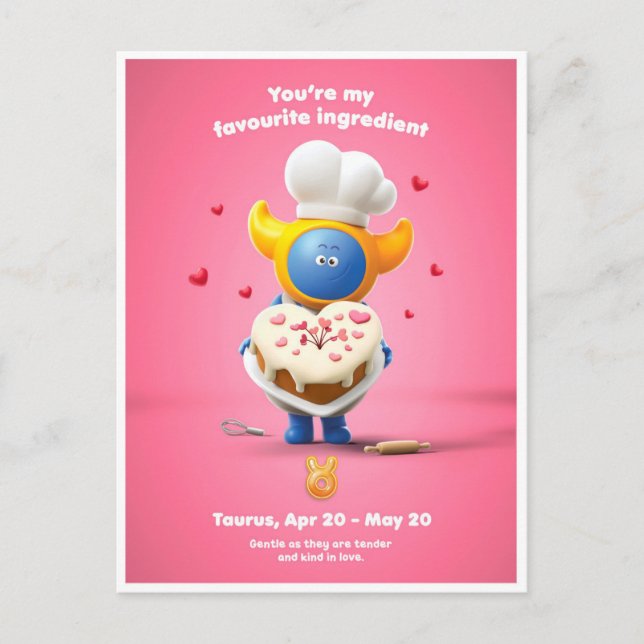 Cartão do Dia dos Namorados para Touro (Frente)