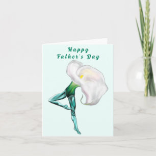 Cartão do Dia dos Pais Bailarina de Lírio Calla