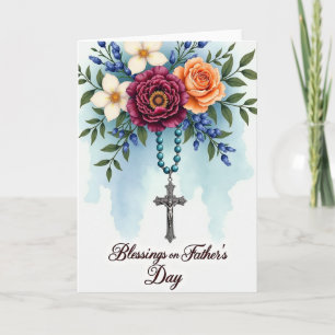 Cartão do Dia dos Pais Bênçãos Florais