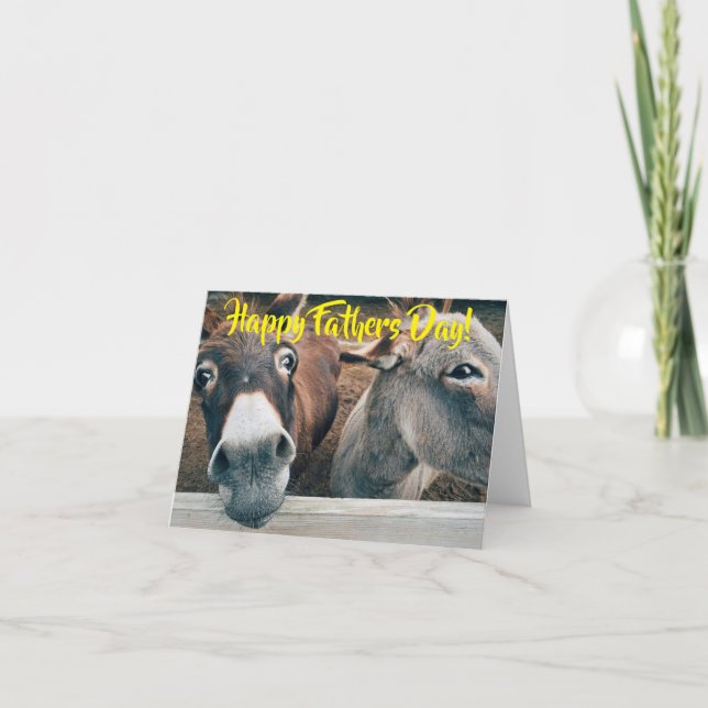 Cartão do Dia dos Pais Burro (Frente)