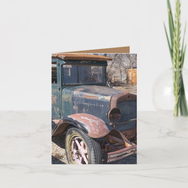 Cartão do Dia dos Pais, Caminhão Antigo Raridade (Frente)