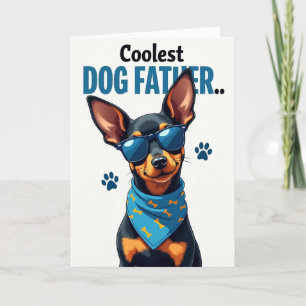 Cartão do Dia dos Pais com Cachorro de Óculos de S