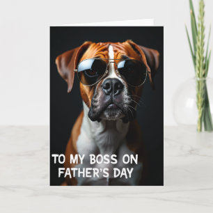 Cartão do Dia dos Pais com Cachorro Estiloso