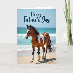 Cartão do Dia dos Pais com Cavalo Castanho
