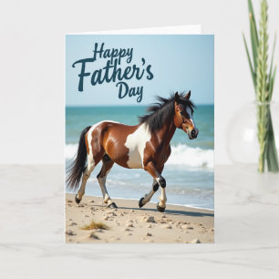 Cartão do Dia dos Pais com Cavalo Malhado
