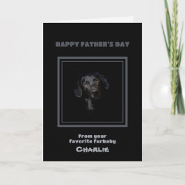 Cartão do Dia dos Pais com Foto de Papai Cachorro