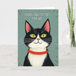 Cartão do Dia dos Pais com Gato Caprichoso