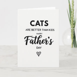 Cartão do Dia dos Pais com Gatos Engraçados