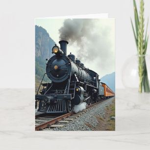 Cartão do Dia dos Pais com Locomotiva