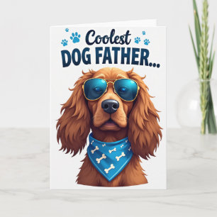 Cartão do Dia dos Pais com Rosto de Cachorrinho