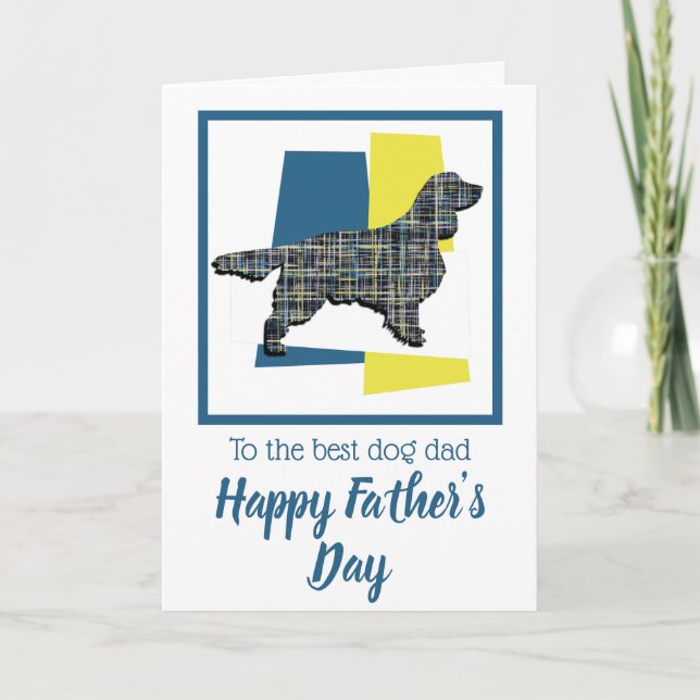 Cartão do Dia dos Pais com Springer Spaniel Tricol (Frente)