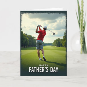 Cartão do Dia dos Pais com Swing de Golfe