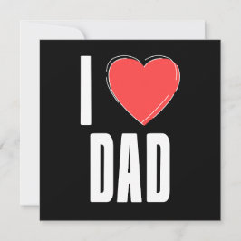 Cartão do Dia dos Pais com Tipografia 'Eu Amo Papa