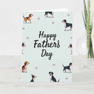 Cartão do Dia dos Pais da Família Canina