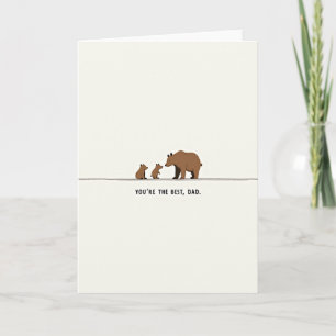 Cartão do Dia dos Pais da Família Urso Amoroso