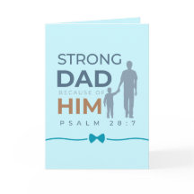Cartão do Dia dos Pais da Filha Salmo 28:7