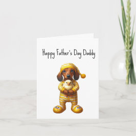 Cartão do Dia dos Pais Dachshund Daddy