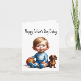 Cartão do Dia dos Pais Dachshund Daddy