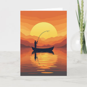 Cartão do Dia dos Pais Dawn Anglers