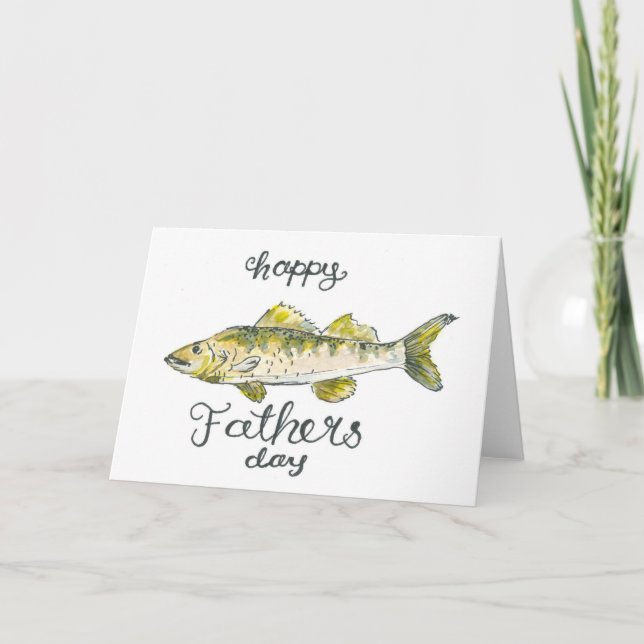 Cartão do Dia dos Pais de Watercolor (Frente)