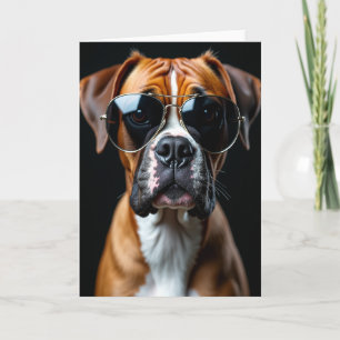 Cartão do Dia dos Pais do Cachorrinho de Óculos
