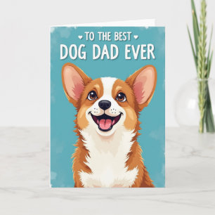 Cartão do Dia dos Pais do Cachorrinho Feliz